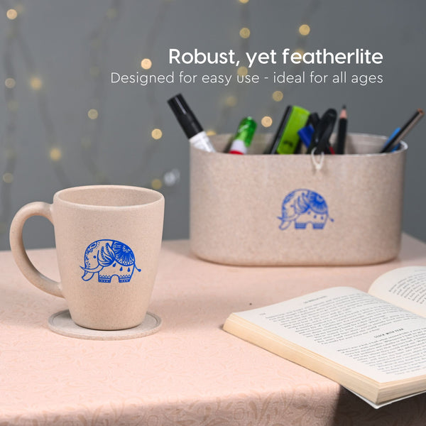 Earth Friendly Gifts | Elephant Printed Mug and Coasters Set of 2