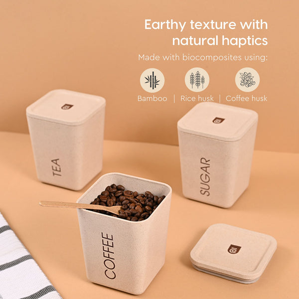 Earth Friendly Kitchen Storage Jars & Containers | Set of 3