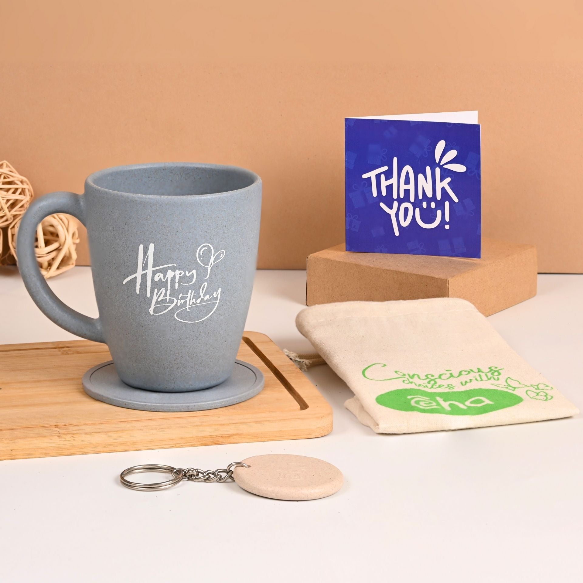 Earth Friendly Happy Birthday Printed Mug | Set of 1