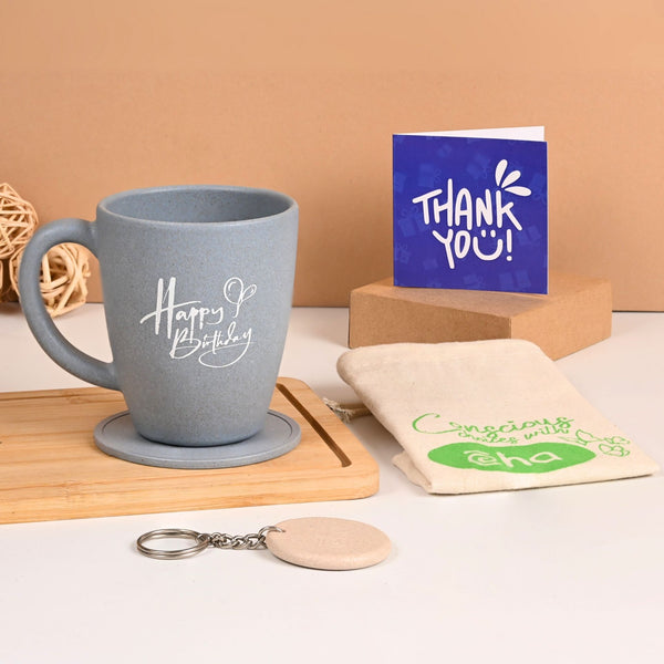 Earth Friendly Happy Birthday Printed Mug | Set of 1