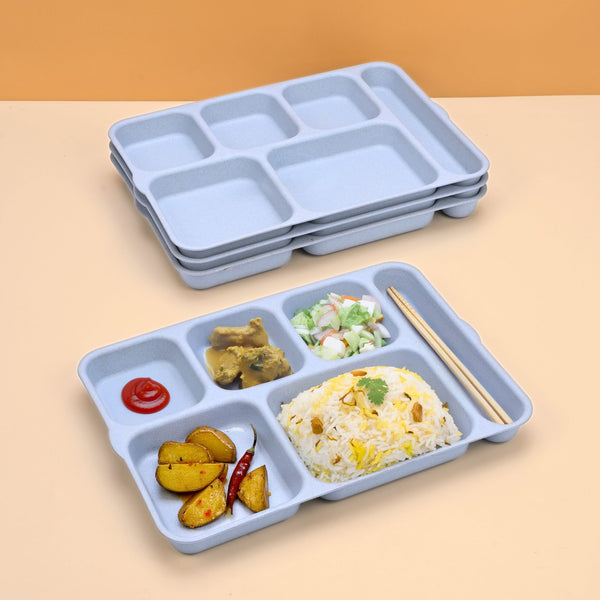 Eha Earth Friendly 6 Partition Plates | Plate Set of 4