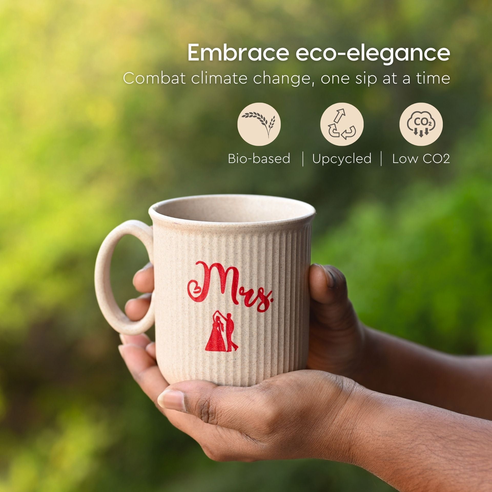 Earth Friendly Mr & Mrs Statement Coffee Mugs | Set of 2