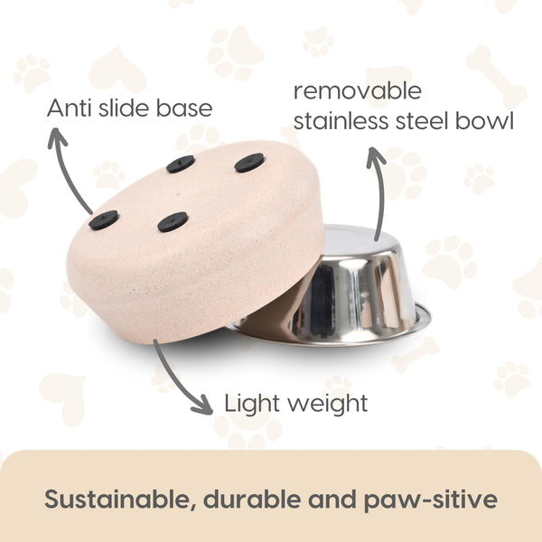 EcoSteel 2-in-1 Feeding Pet Bowl | 450 ml