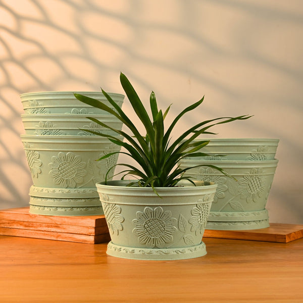 Earth Friendly Nile Planter 9.5 inch Pots for Plants | Bamboo Based Plant Pots