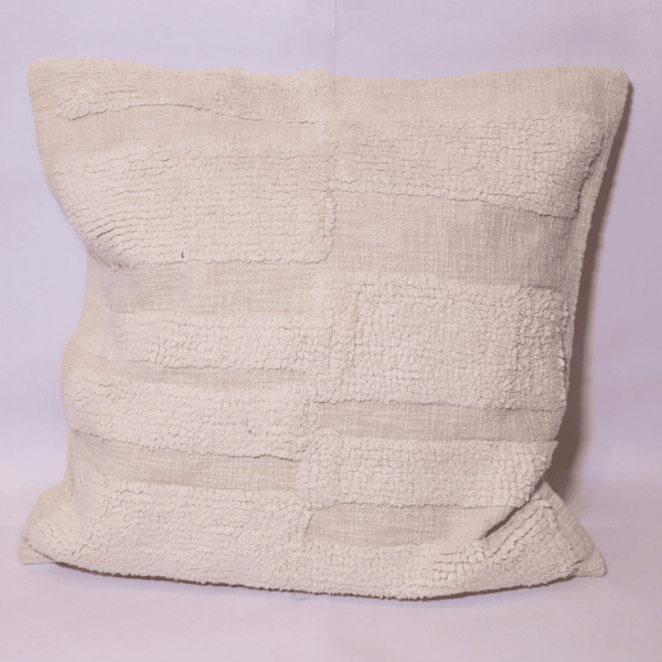 Ivory Textured Tufted Cushion Cover - Set of 5