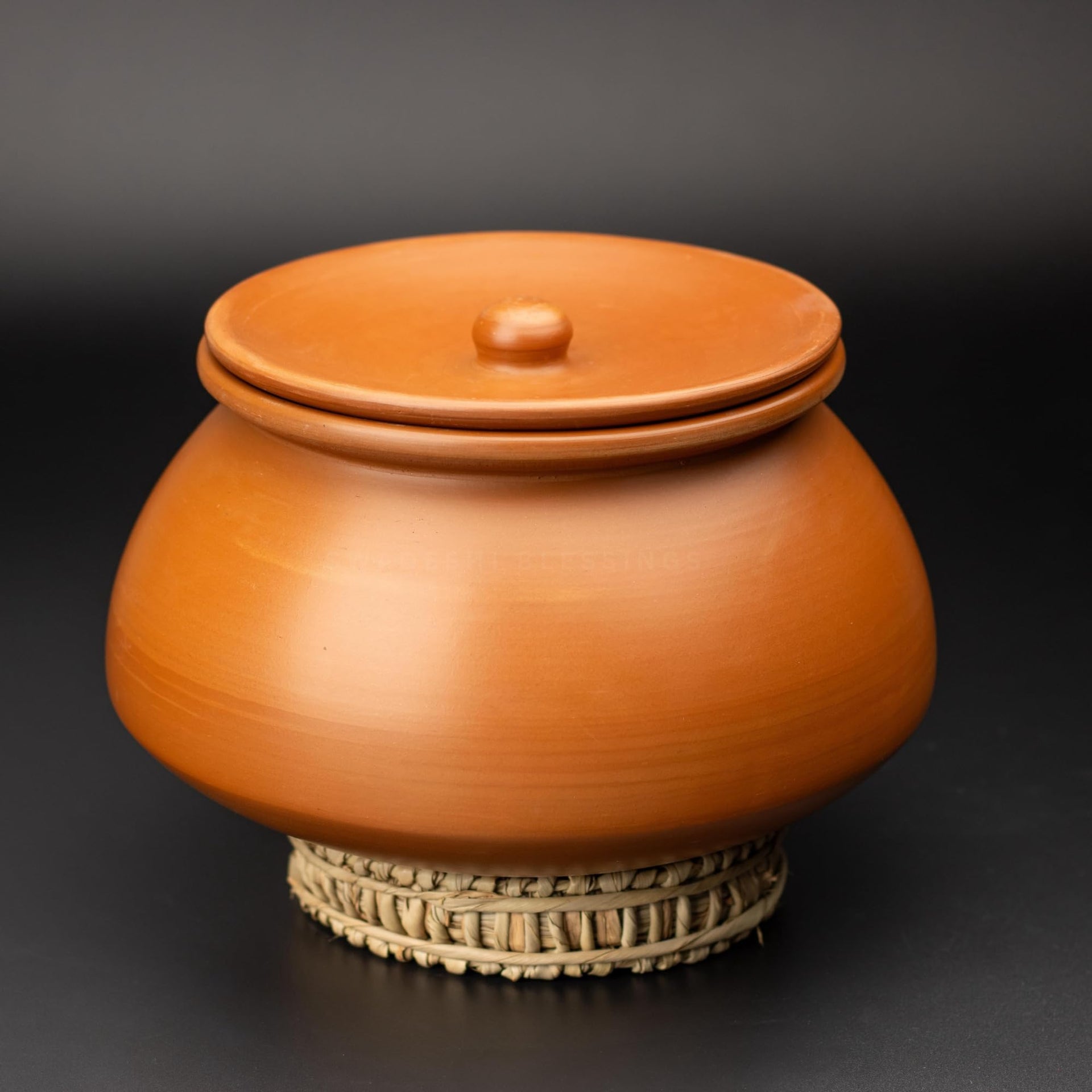 Premium Unglazed Clay Pot for Cooking | Earthen Kadhai | Terracota Dal Handi | Clay Handi for Serving, 3L