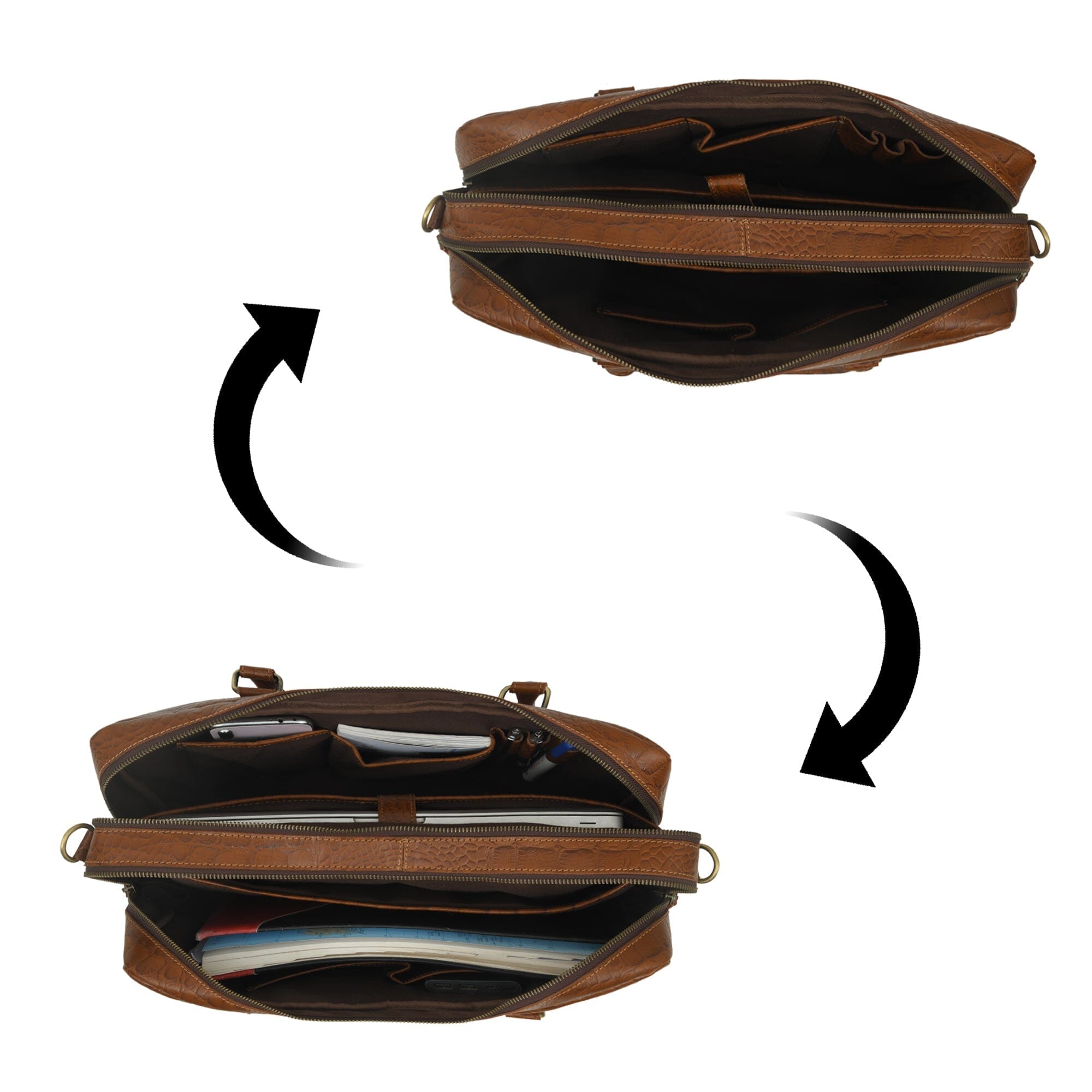 Leather Laptop Office Briefcase