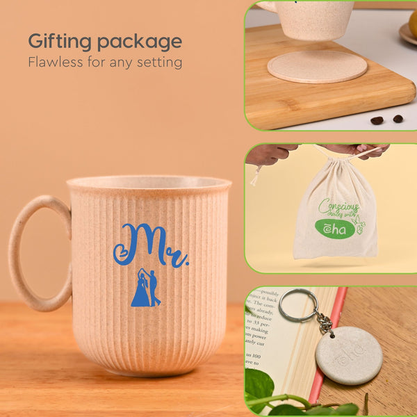 Earth Friendly Mr & Mrs Statement Coffee Mugs | Set of 2