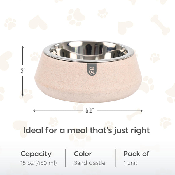 EcoSteel 2-in-1 Feeding Pet Bowl | 450 ml