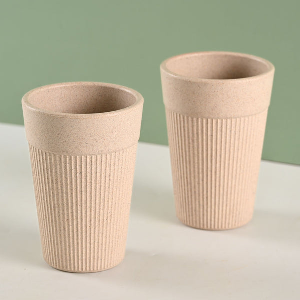 Earth Friendly Unbreakable Lassi Tumbler Drinking Glass Set of 2 | 350 ml