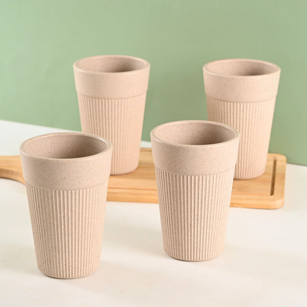 Earth Friendly Unbreakable Lassi Tumbler Drinking Glass Set of 4 | 350 ml