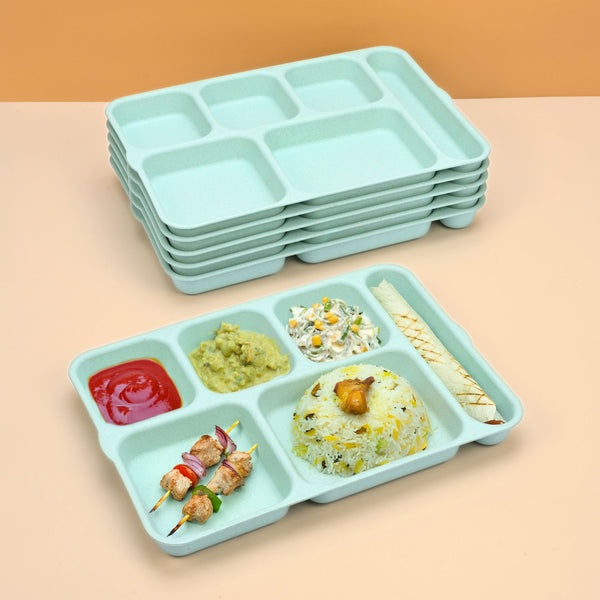 Eha Earth Friendly 6 Partition Plates | Plate Set of 6
