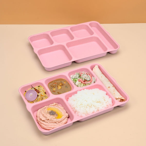 Eha Earth Friendly 6 Partition Plates | Plate Set of 2