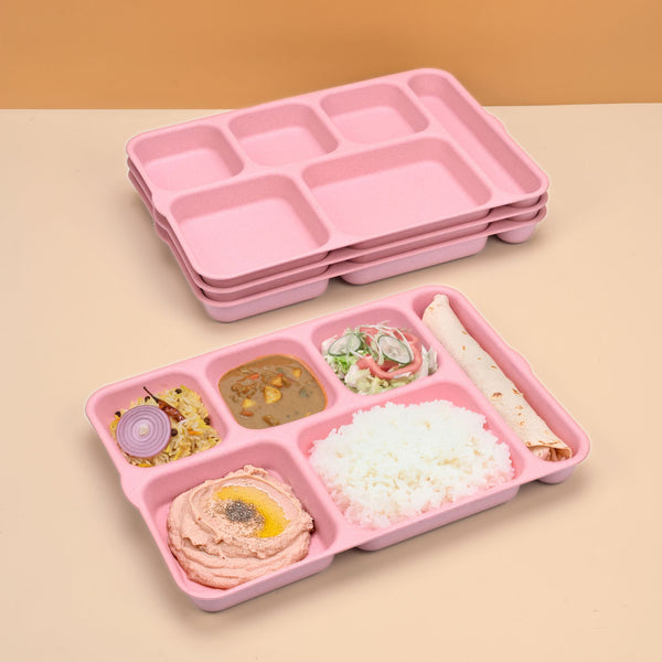 Eha Earth Friendly 6 Partition Plates | Plate Set of 4