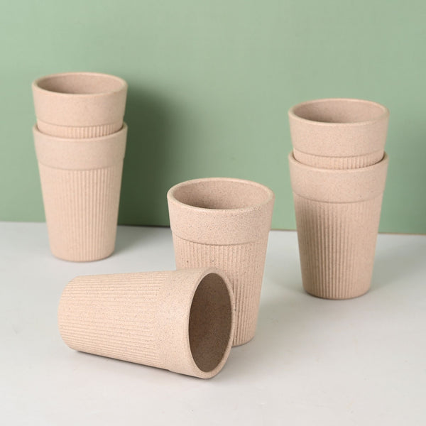Earth Friendly Unbreakable Lassi Tumbler Drinking Glass Set of 6 | 350 ml