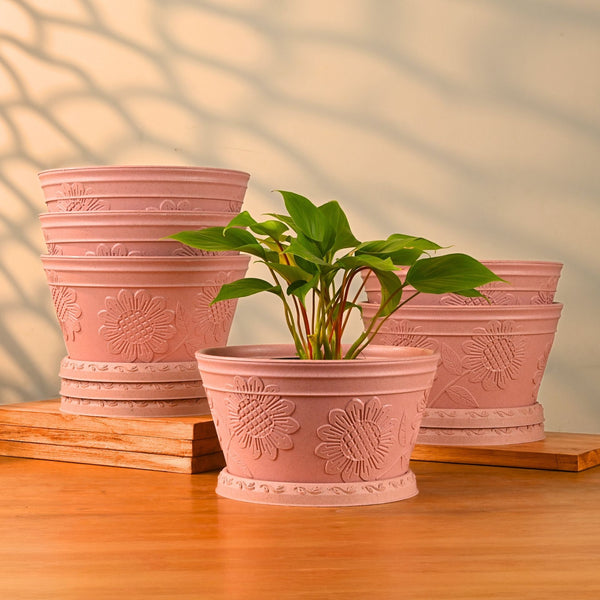 Earth Friendly Nile Planter 9.5 inch Pots for Plants | Bamboo Based Plant Pots