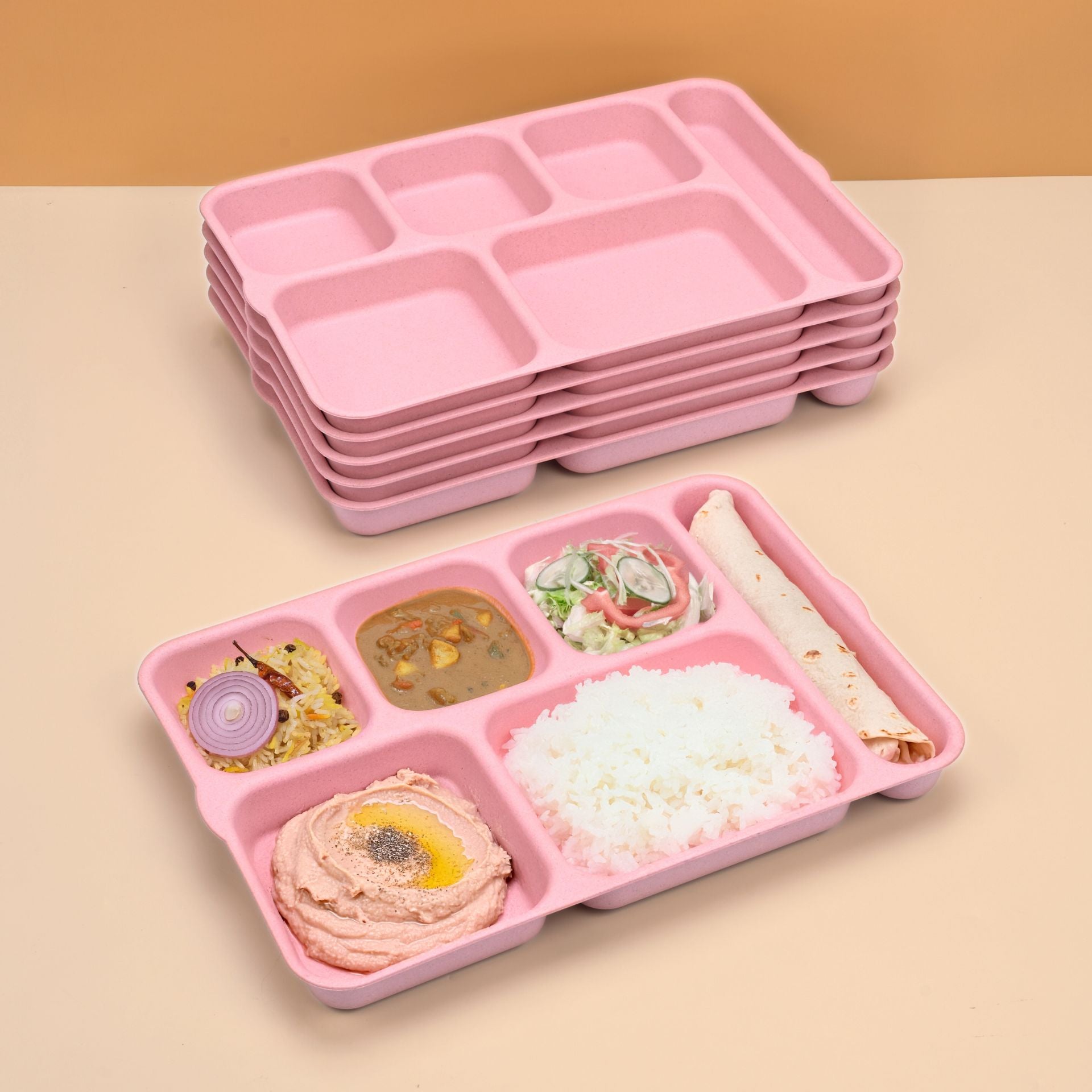 Eha Earth Friendly 6 Partition Plates | Plate Set of 6