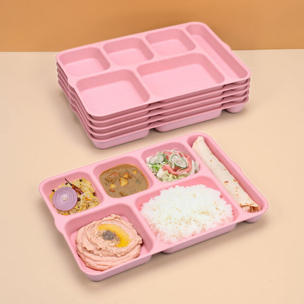 Eha Earth Friendly 6 Partition Plates | Plate Set of 6