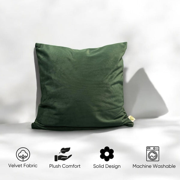 Emerald Enclave Velvet Cushion Cover - Set of 5
