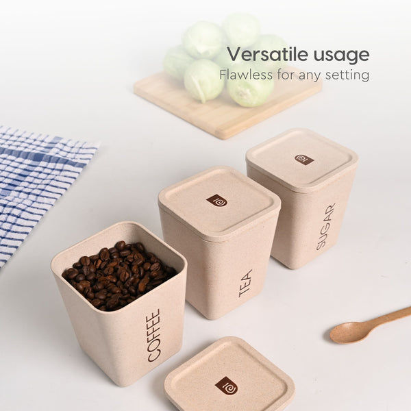Earth Friendly Kitchen Storage Jars & Containers | Set of 3