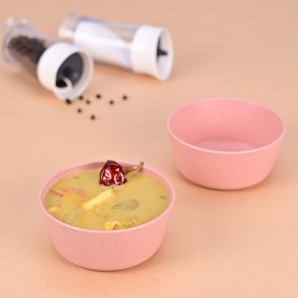 Curry Bowl 175 ml set of 2 | Earth friendly Unbreakable bowls Made with Bamboo Fibers & Rice Husk Fiber