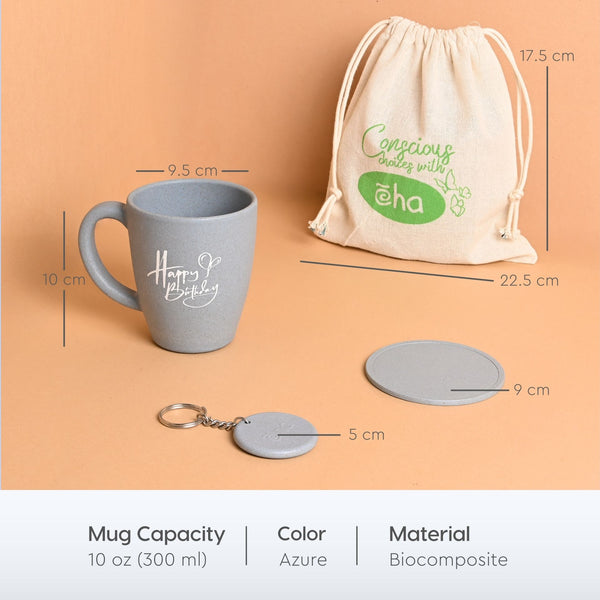 Earth Friendly Happy Birthday Printed Mug | Set of 1