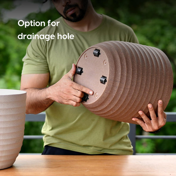 Earth-Friendly Planters Verona 13 Inch set of 4 | Wheeled Planters