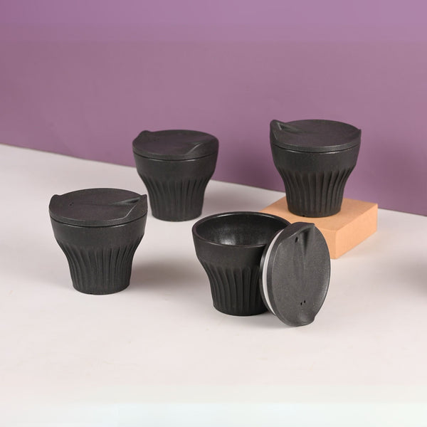 Eha Earth Friendly Rafter Coffee Mug with Lid | Set of 4