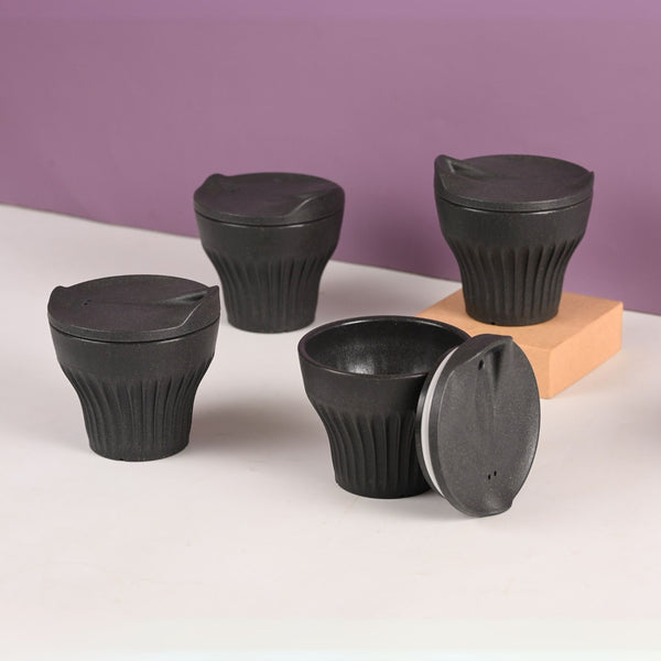 Earth Friendly Rafter Coffee Mug with Lid | Set of 4
