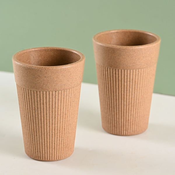 Earth Friendly Unbreakable Lassi Tumbler Drinking Glass Set of 2 | 350 ml