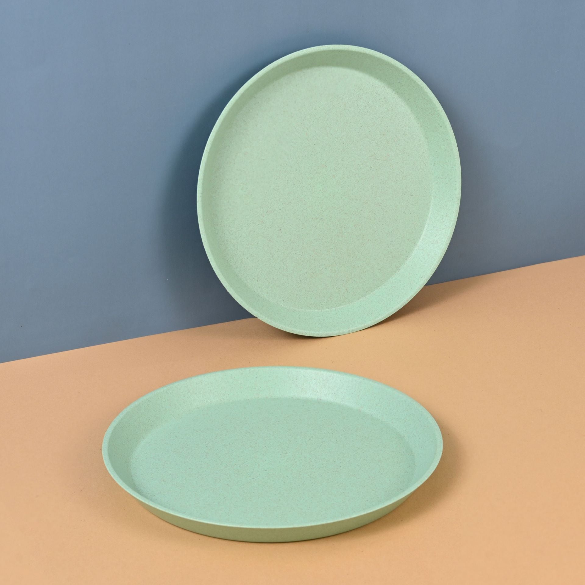 Earth Friendly Small Round Plates for Kids | 8 inch Plate Set of 2