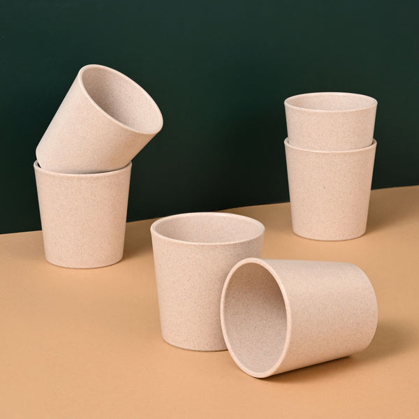 Earth Friendly Small Drinking Glass for Kids | Set of 6