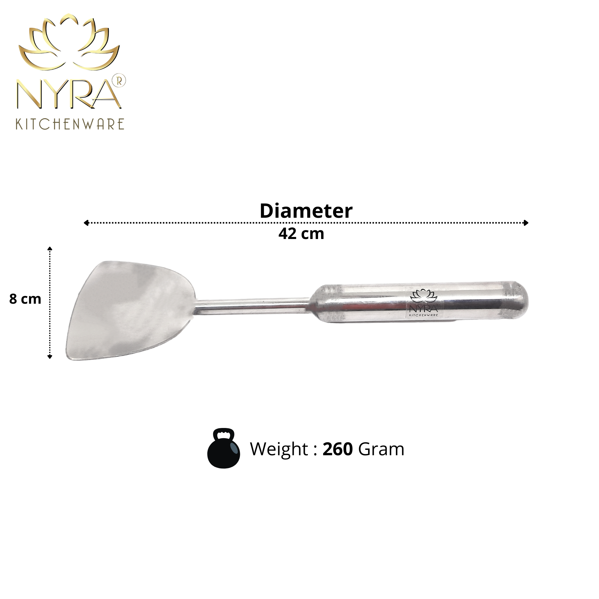 Dimensions of Stainless Steel Slotted Spoons/Turner/Palta