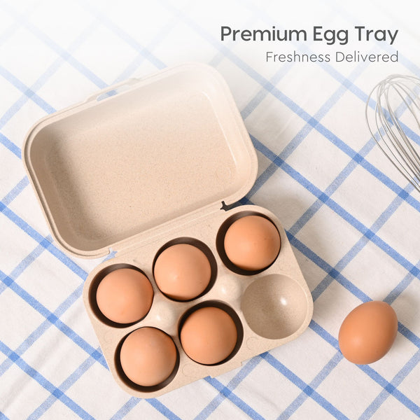 Eha Earth Friendly 6 Grid Storage Box For Eggs With Lid | Set of 1