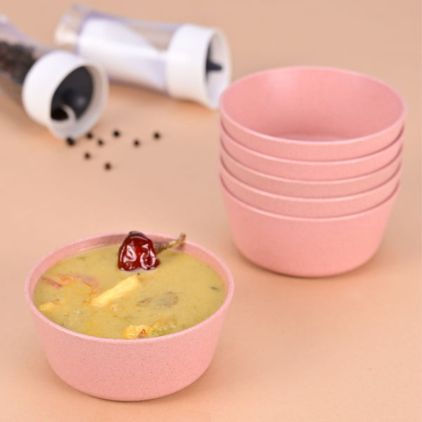 Curry Bowl 175 ml set of 6 | Earth friendly Unbreakable bowls Made with Bamboo Fibers & Rice Husk Fiber