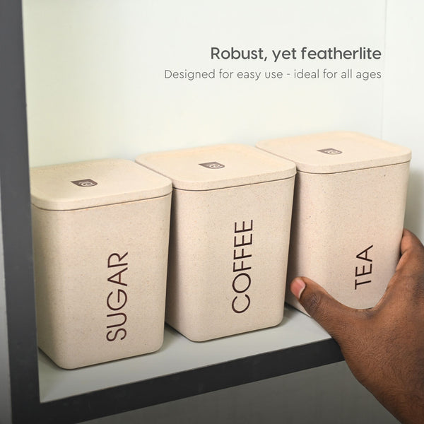 Earth Friendly Kitchen Storage Jars & Containers | Set of 3