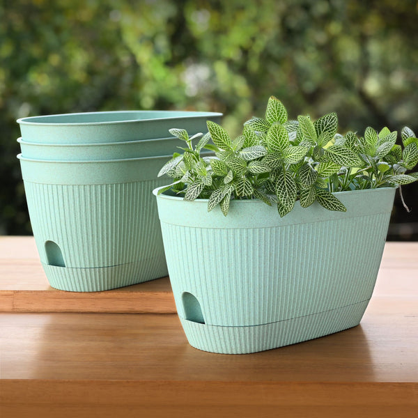 Eha Earth Friendly Eva 11.5 inch Pack of 4 | Self Watering Pots for Plants