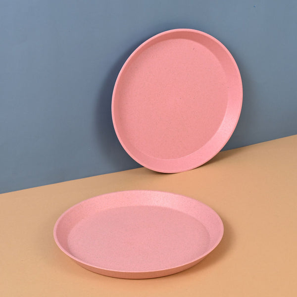 Earth Friendly Small Round Plates for Kids | 8 inch Plate Set of 2