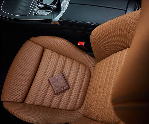 Portofel subtire pentru barbati din piele fara compartiment de monede