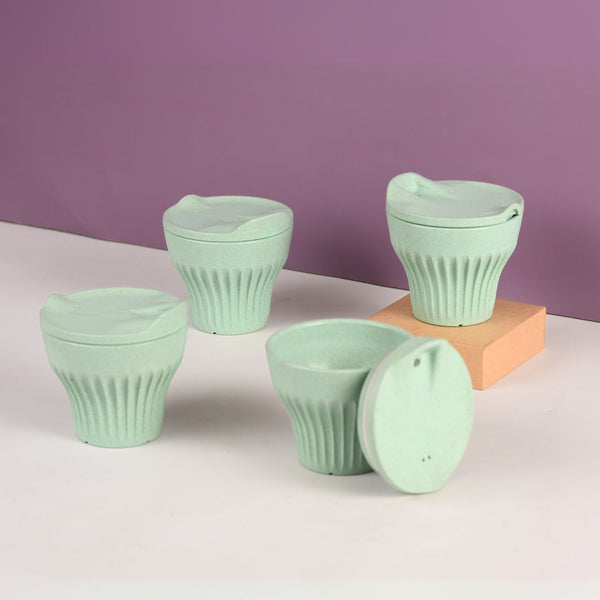 Earth Friendly Rafter Coffee Mug with Lid | Set of 4