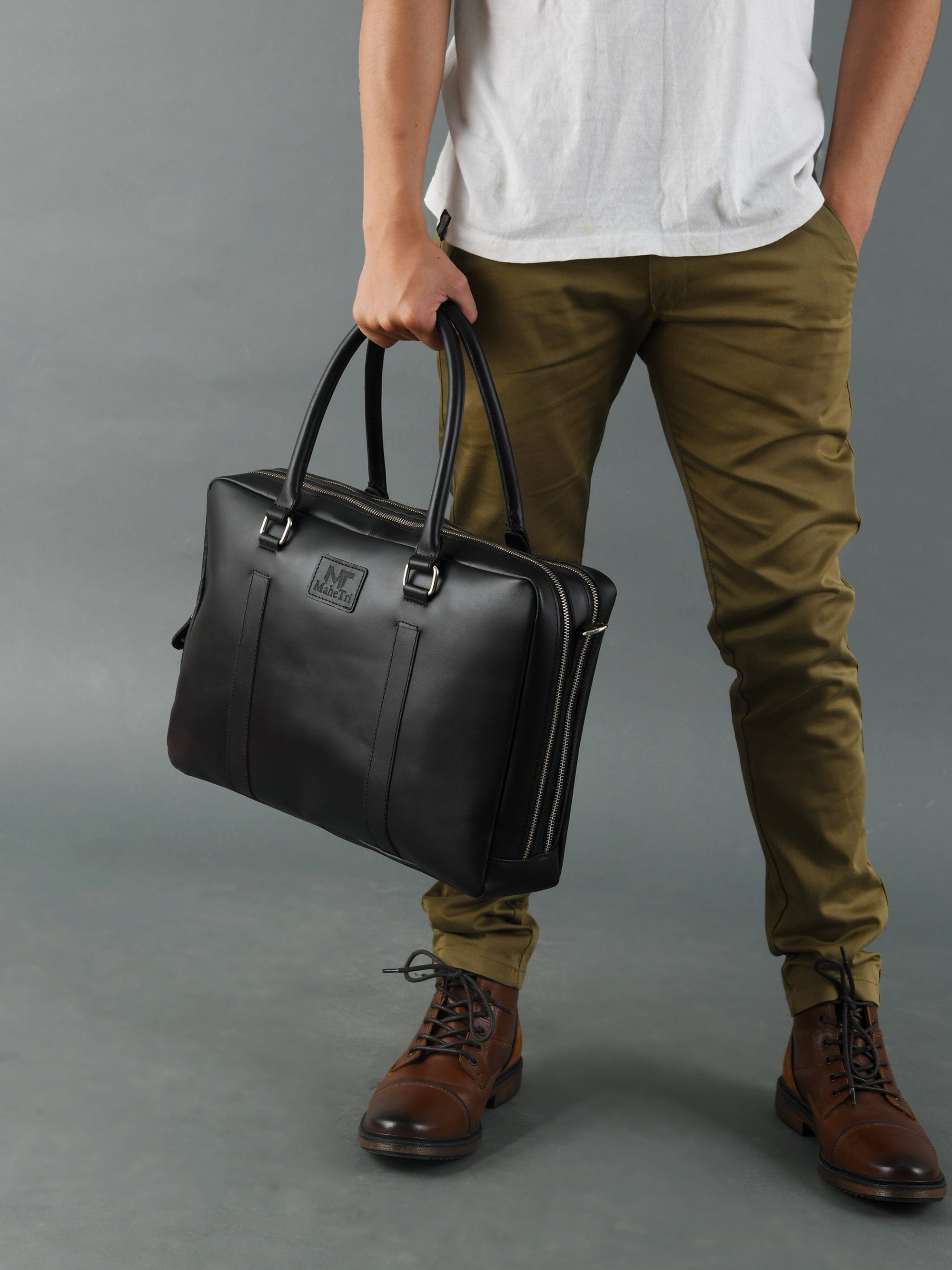 Leather Laptop Office Briefcase