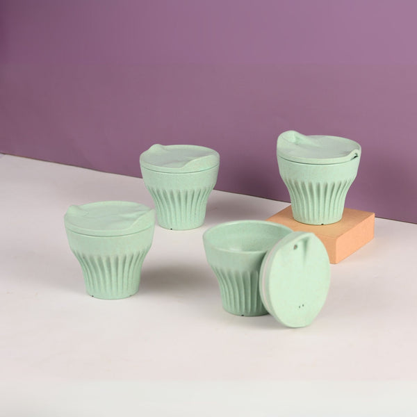 Eha Earth Friendly Rafter Coffee Mug with Lid | Set of 4