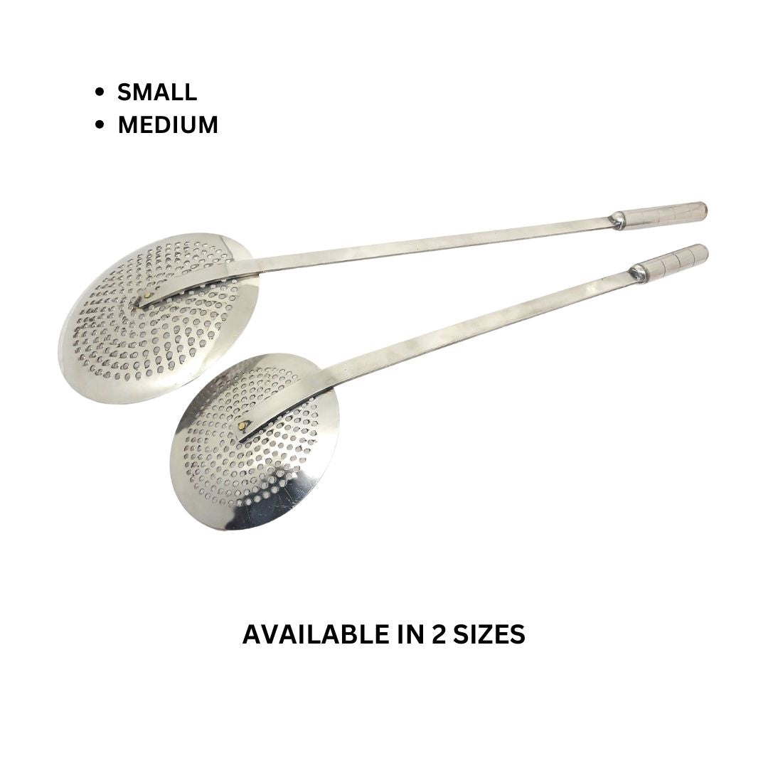 Stainless Steel Jhara/Deep-Frying Skimmer available in two sizes