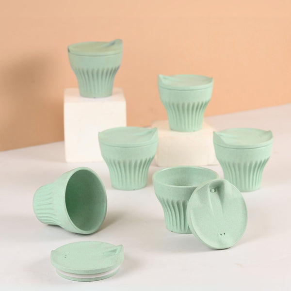 Earth Friendly Rafter Coffee Mug with Lid | Set of 6
