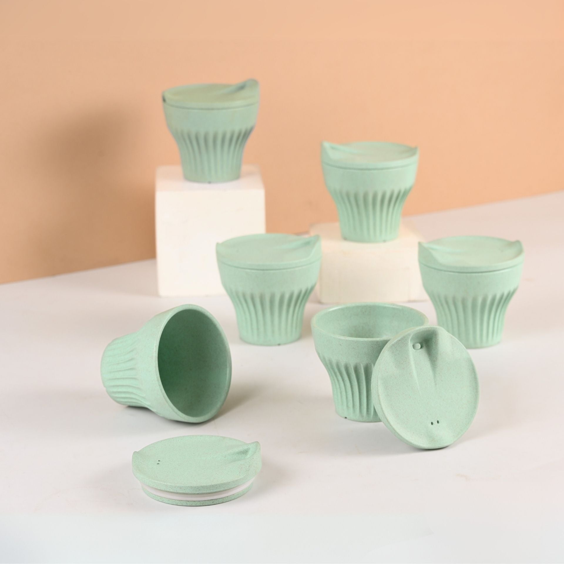 Eha Earth Friendly Rafter Coffee Mug with Lid | Set of 6