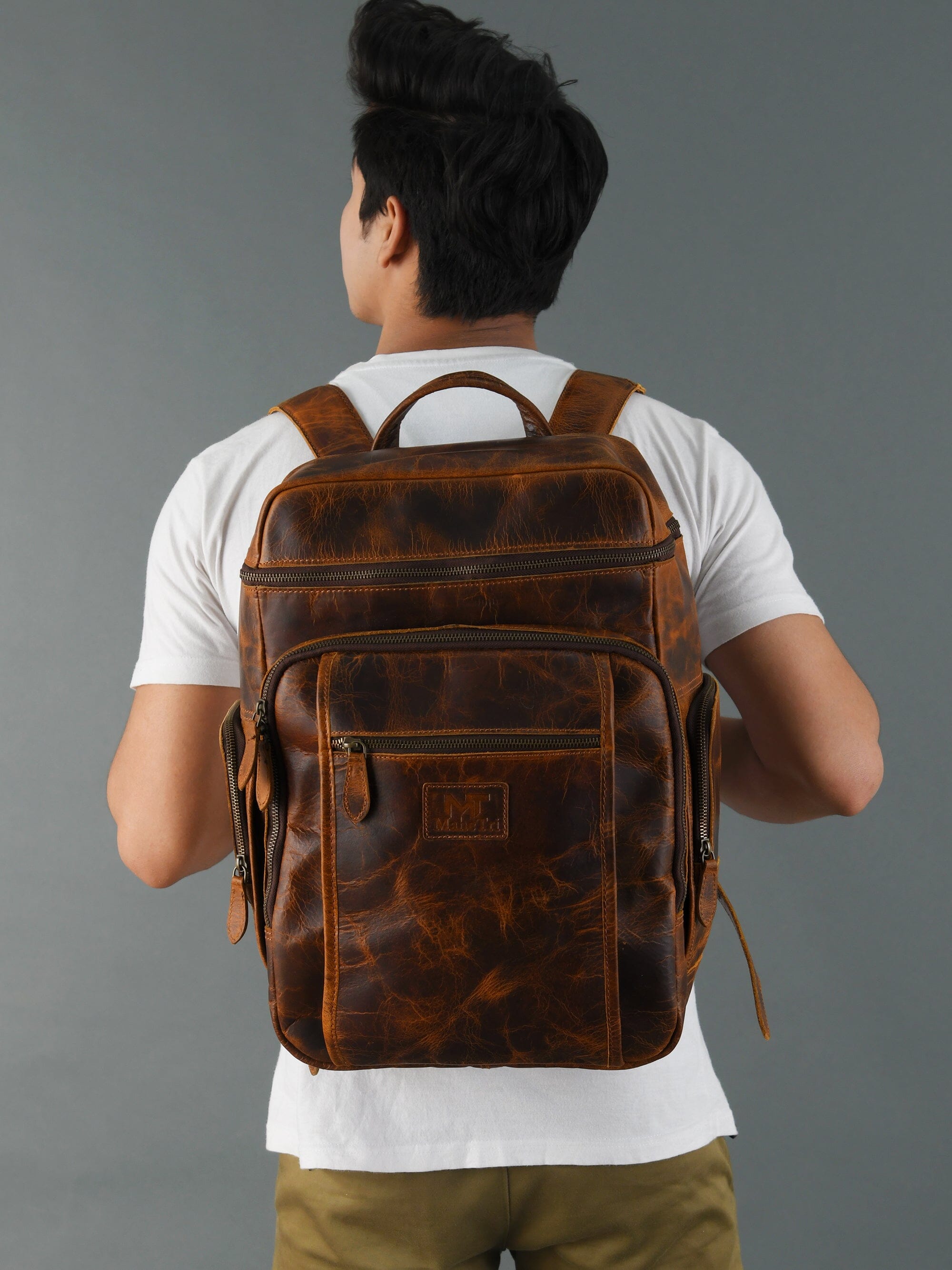 Leather Travel Backpack