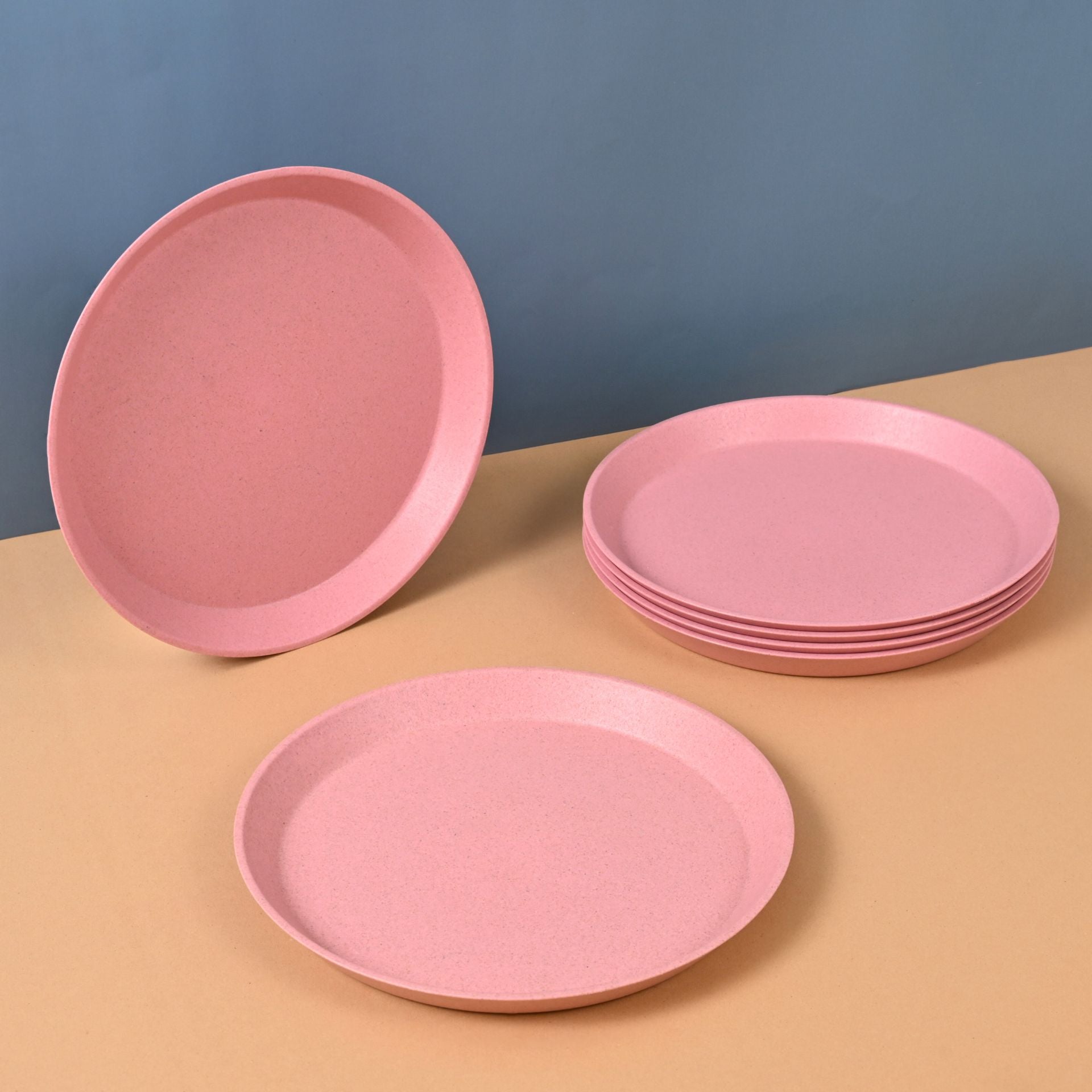 Earth Friendly Small Round Plates for Kids | 8 inch Plate Set of 6