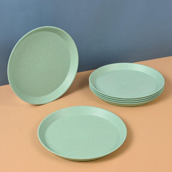 Earth Friendly Small Round Plates for Kids | 8 inch Plate Set of 6