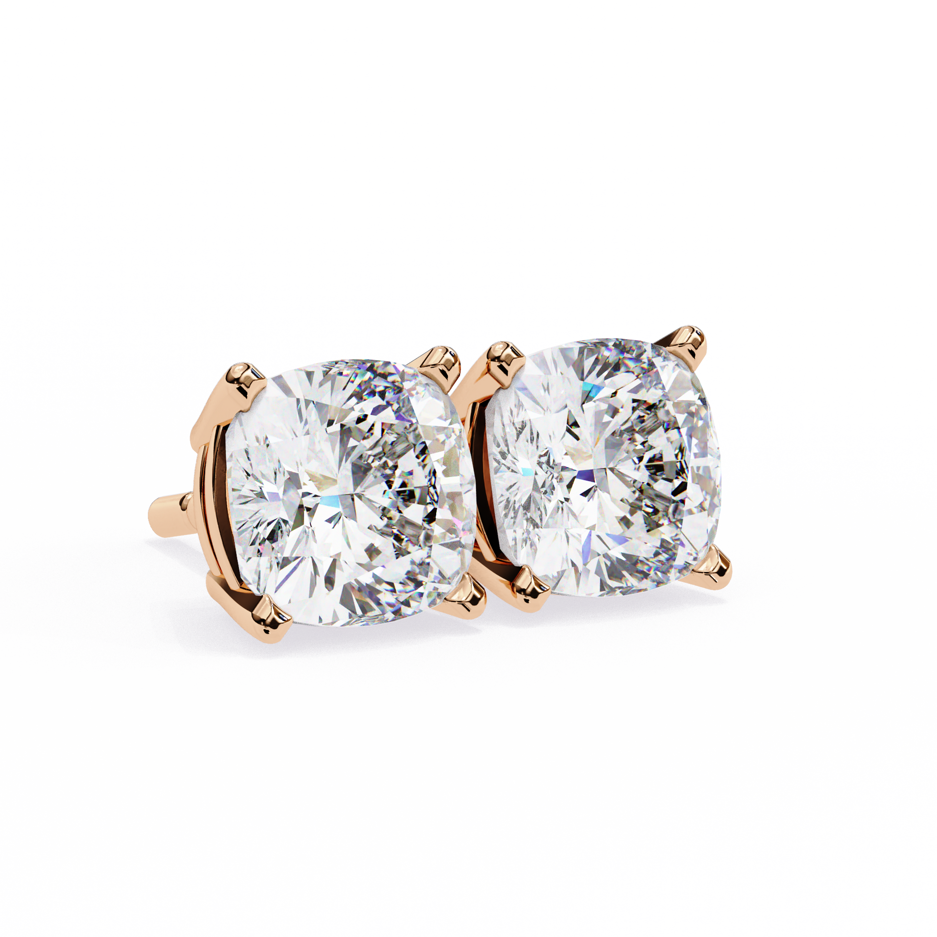 Cushion Solitaire Studs