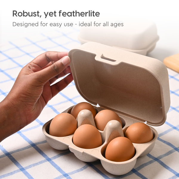 Eha Earth Friendly 6 Grid Storage Box For Eggs With Lid | Set of 1